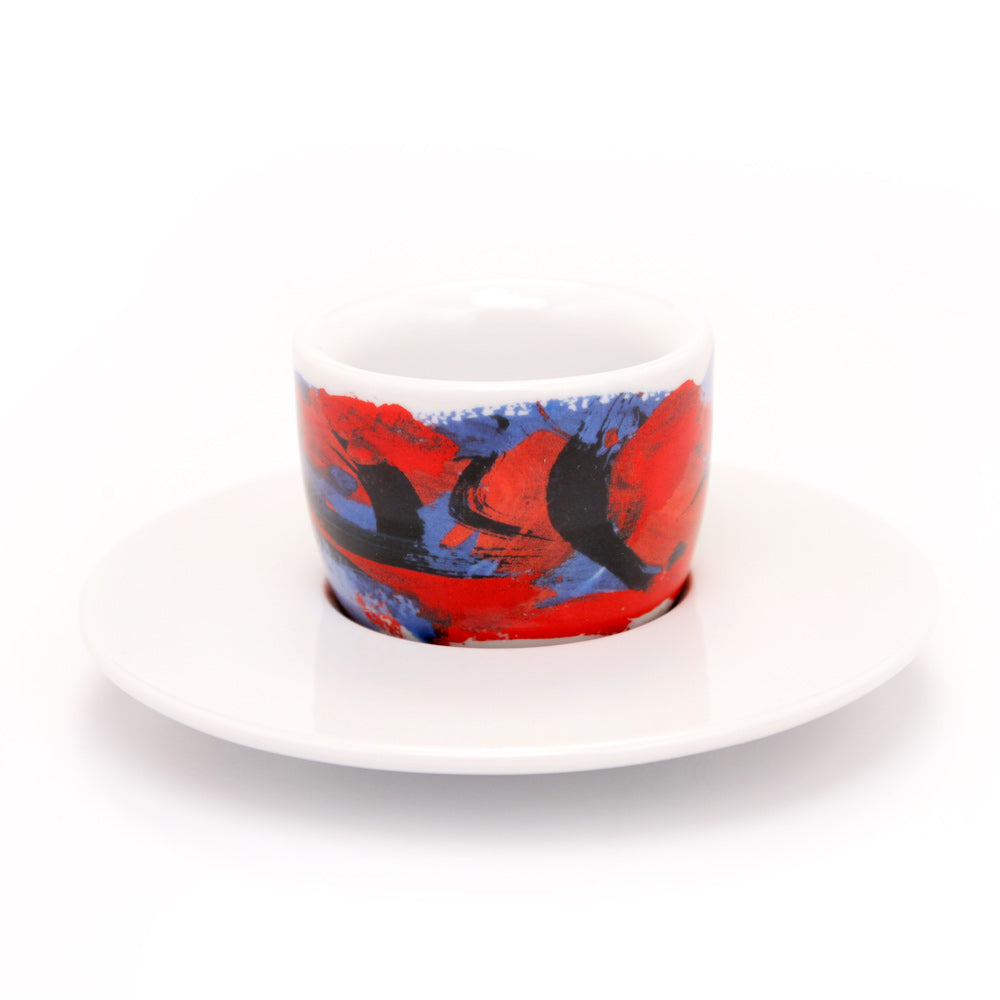 Francis Francis! Mou Cup and Saucer Red/Darkblue