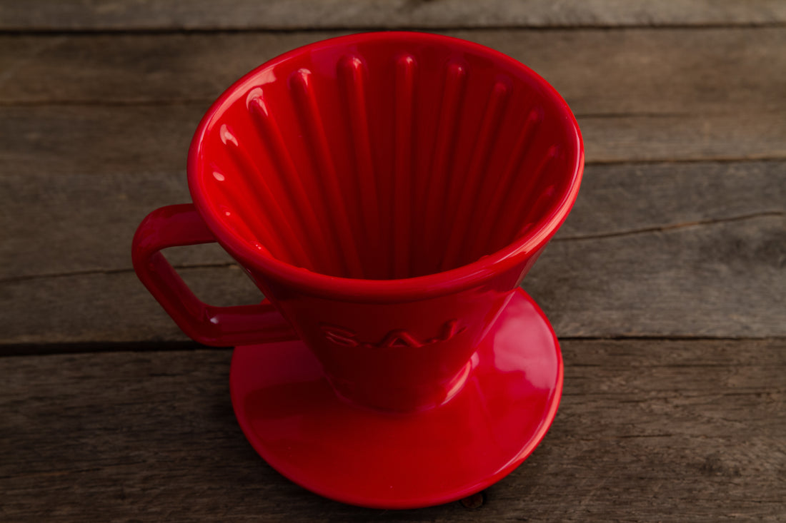 Saint Anthony Industries C70 Pour-Over Brewer Ribbed Inner Cone Red || Red
