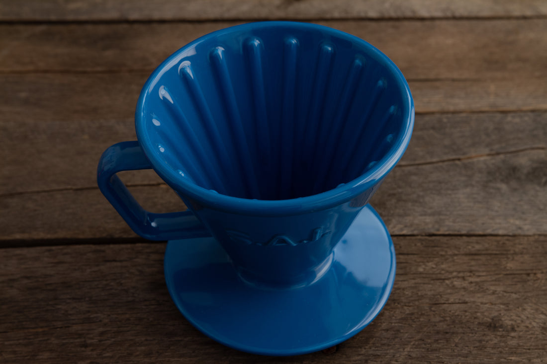 Saint Anthony Industries C70 Pour-Over Brewer Ribbed Inner Cone Blue || Blue
