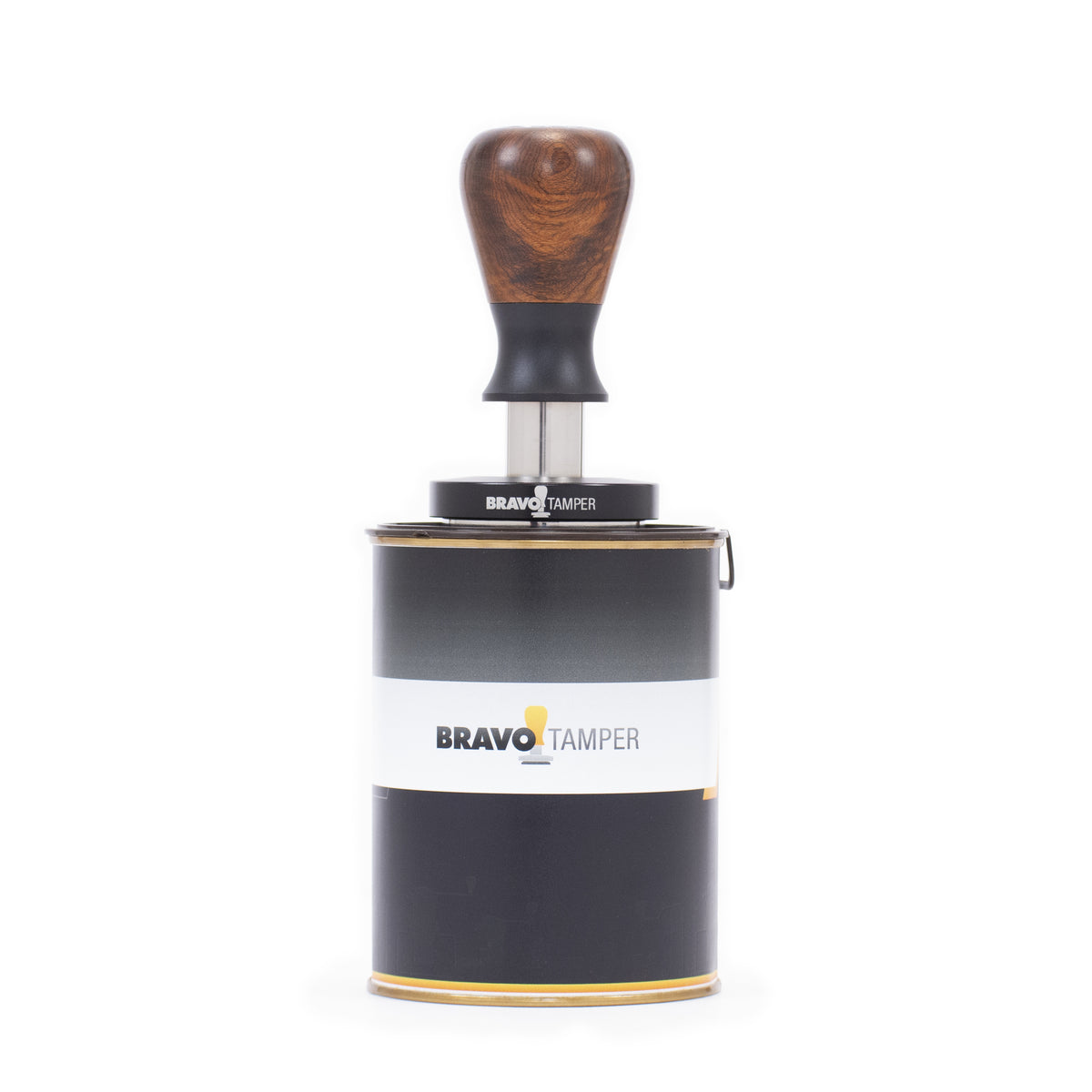 Bravo Espresso Tamper Dark Wood Handle 58.5 mm Whole Latte Love