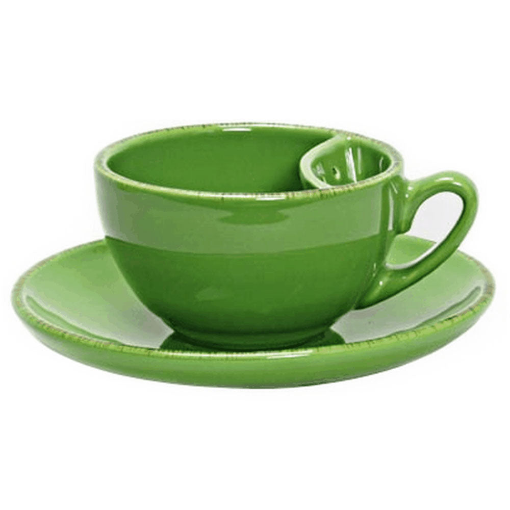 Loveramics Tea Dam Cup and Saucer in Green