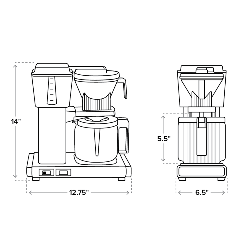 Technivorm Moccamaster KBGV Select Glass Carafe Coffee Maker - Matte Black