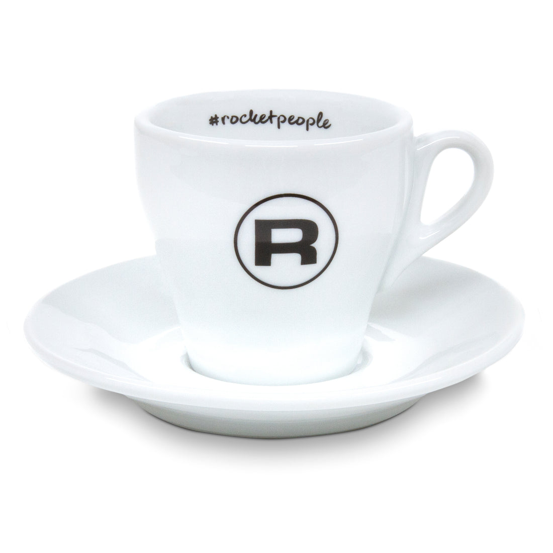 Rocket Espresso 6 Piece Flat White Cup and Saucer Set - White