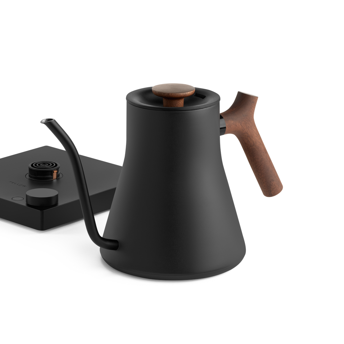 Fellow Stagg EKG Pro 0.9L Pour Over Kettle - Matte Black with Walnut Accents