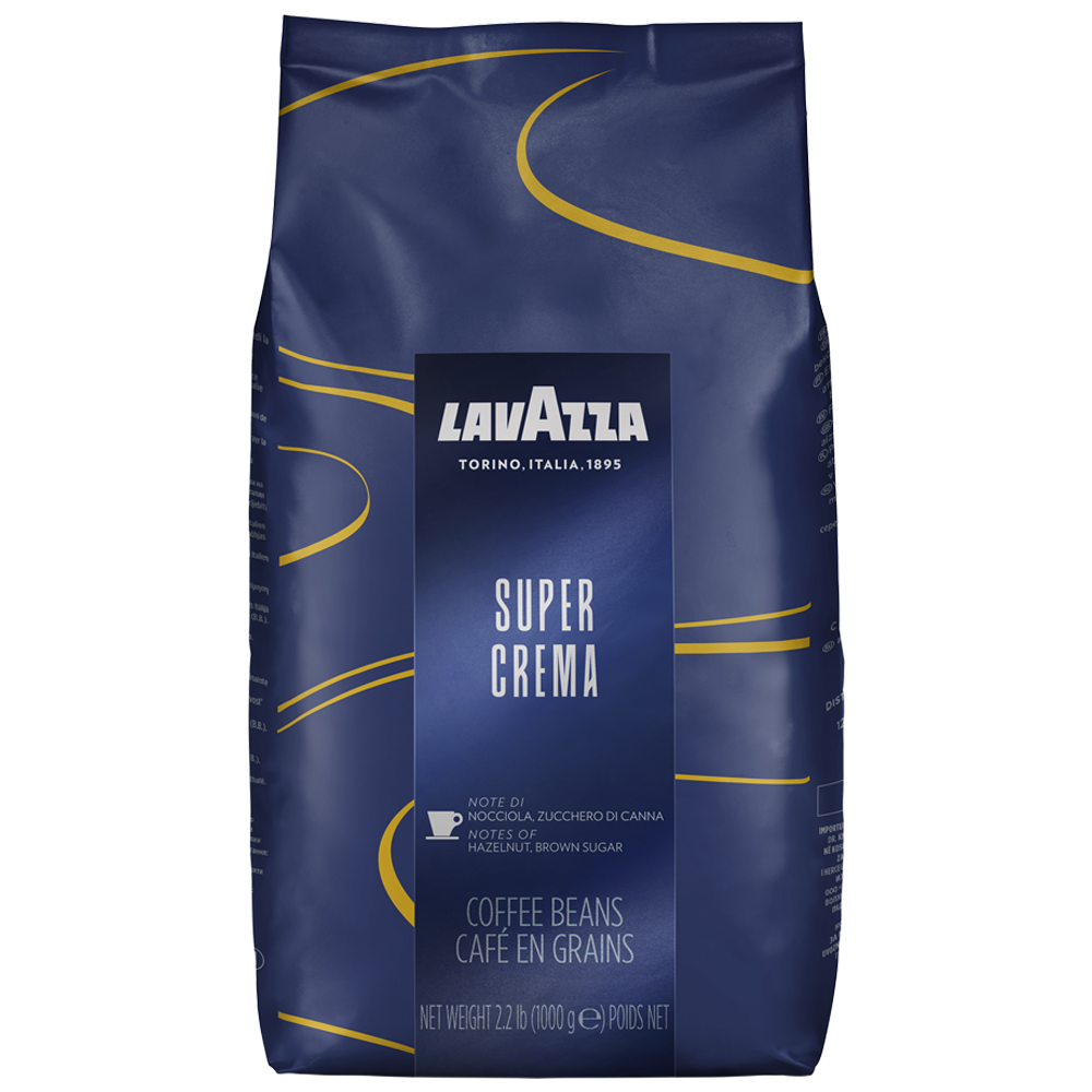 Lavazza Super Crema Whole Bean Espresso Coffee Whole Latte Love