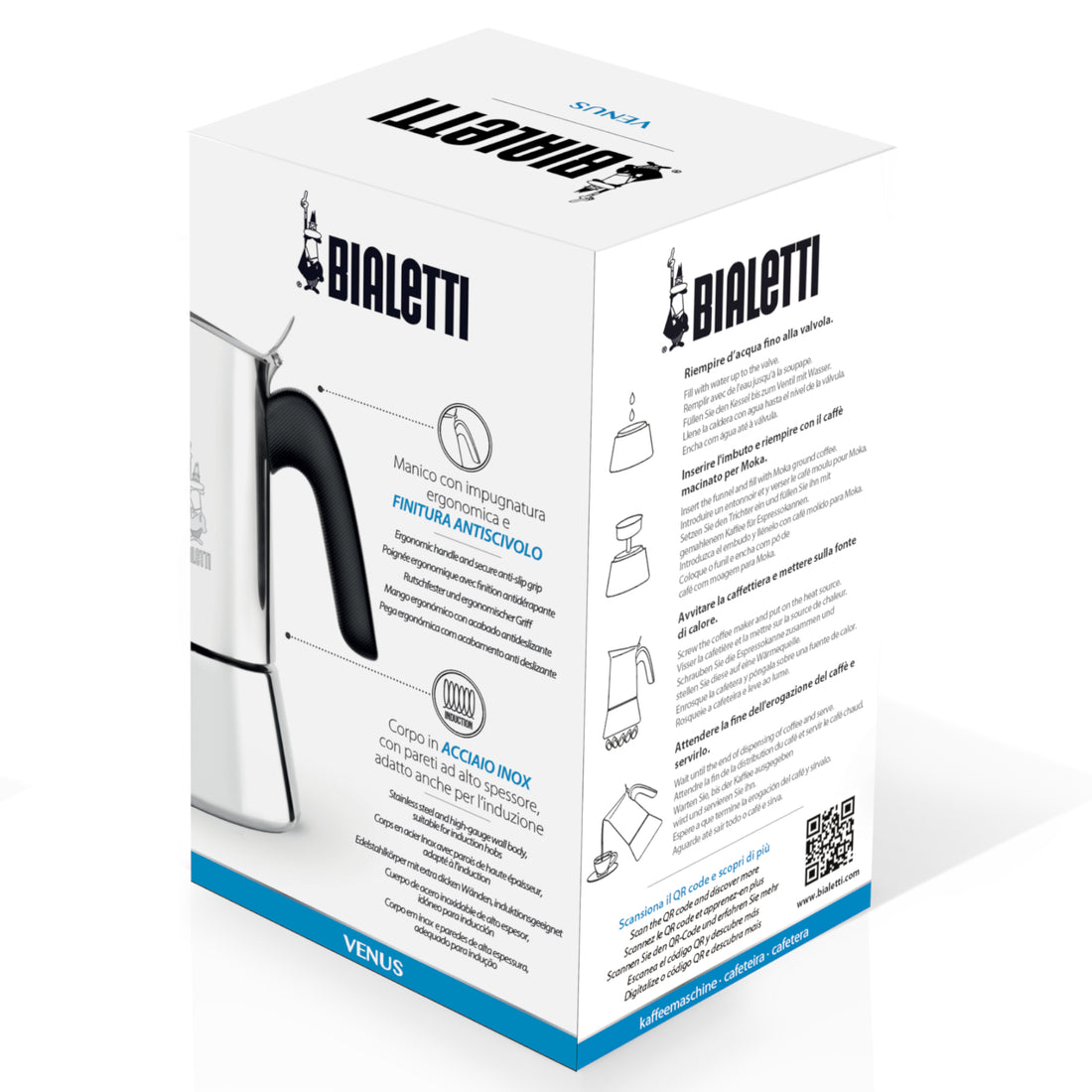 Bialetti Venus 6-Cup Stainless Steel Moka Pot