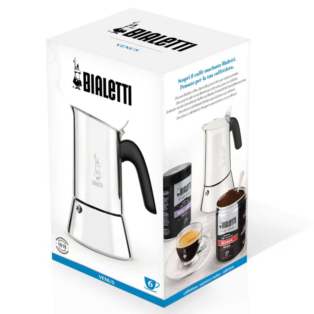 Bialetti Venus 6-Cup Stainless Steel Moka Pot