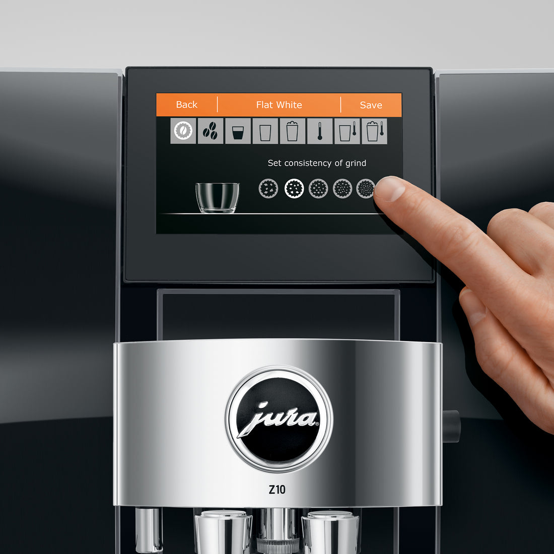 JURA Z10 Super-Automatic Espresso Machine in Diamond Black
