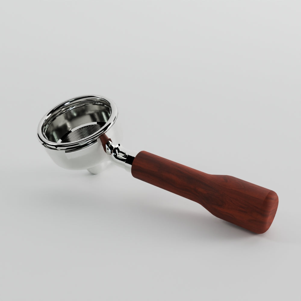 Bezzera Single Spout BZ Group Portafilter with Rosewood Handle | BZ-5965631R