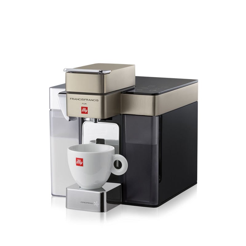 illy Y5 iperEspresso Milk, Espresso & Coffee Machine - Satin