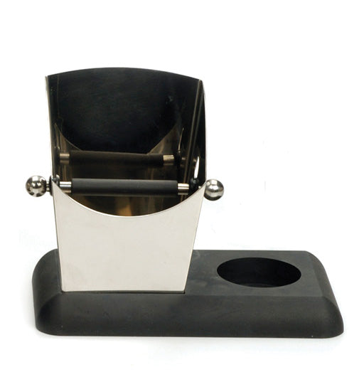 Modern Stainless Steel Knock Box with Base