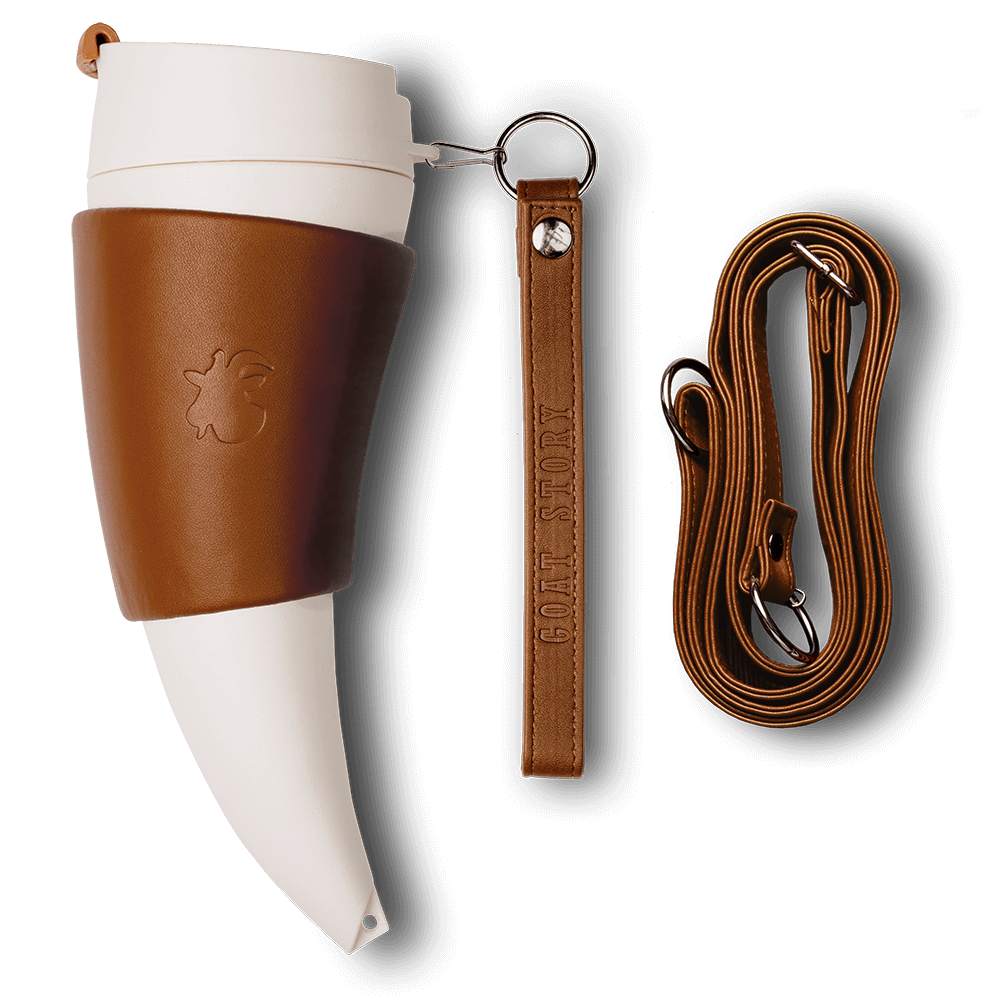 Goat Story Brown Leather Goat Mug 16oz