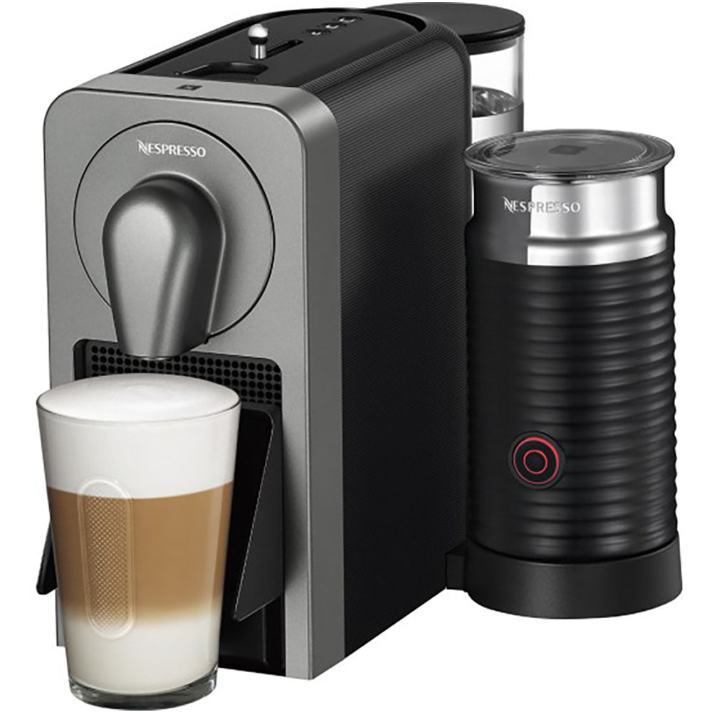 Nespresso Prodigio and Aeroccino 3 in Titan
