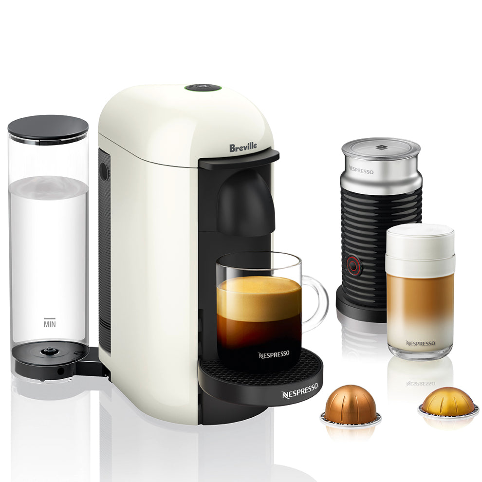 Nespresso VertuoPlus and Aeroccino Bundle in White