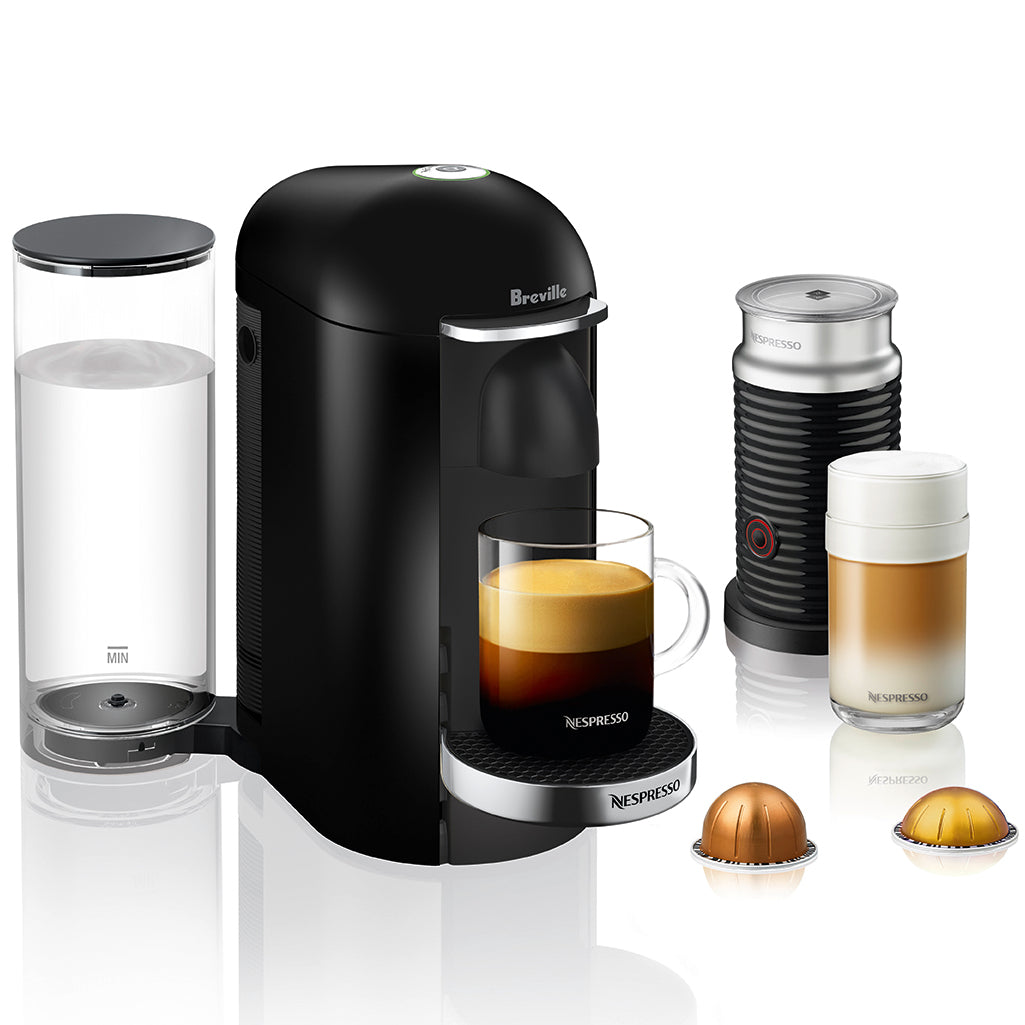 Nespresso VertuoPlus Deluxe and Aeroccino Bundle in Black