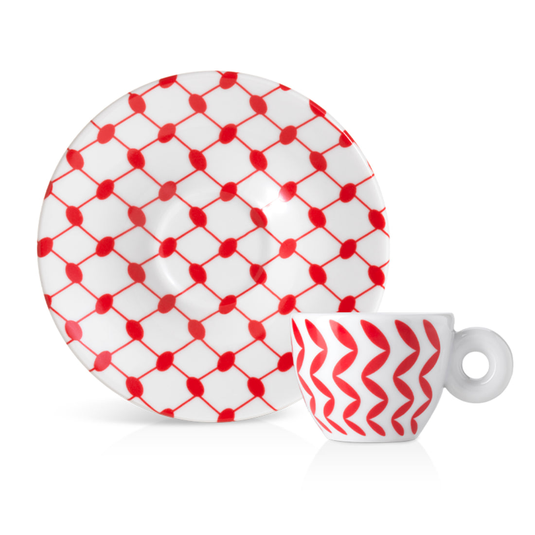 Illy Mona Hatoum Set of 2 Espresso Cups and Saucers