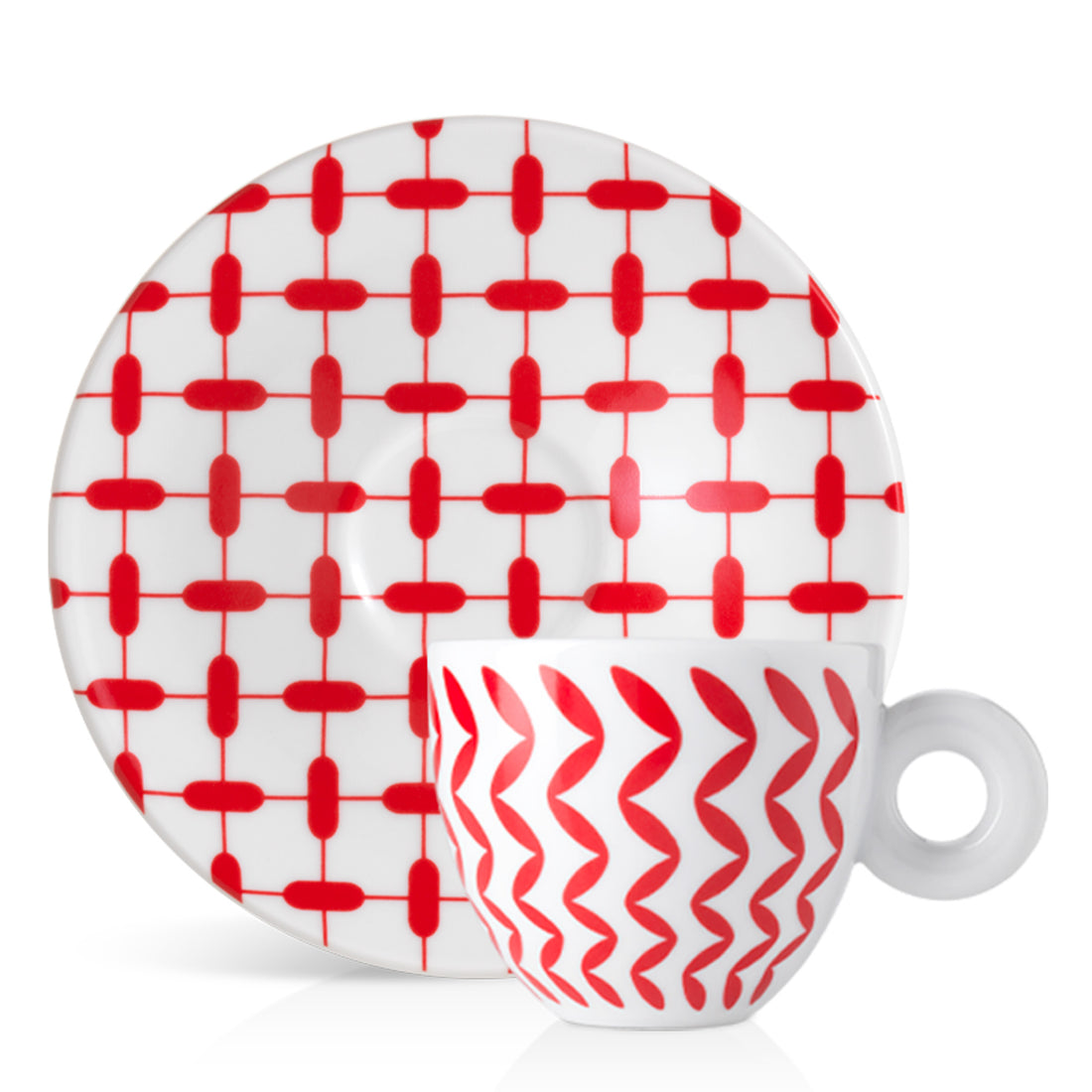 Illy Mona Hatoum Set of 6 Cappuccino Cups and Saucers