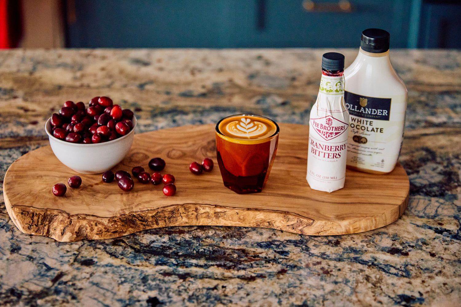 Cranberry White Chocolate Cortado