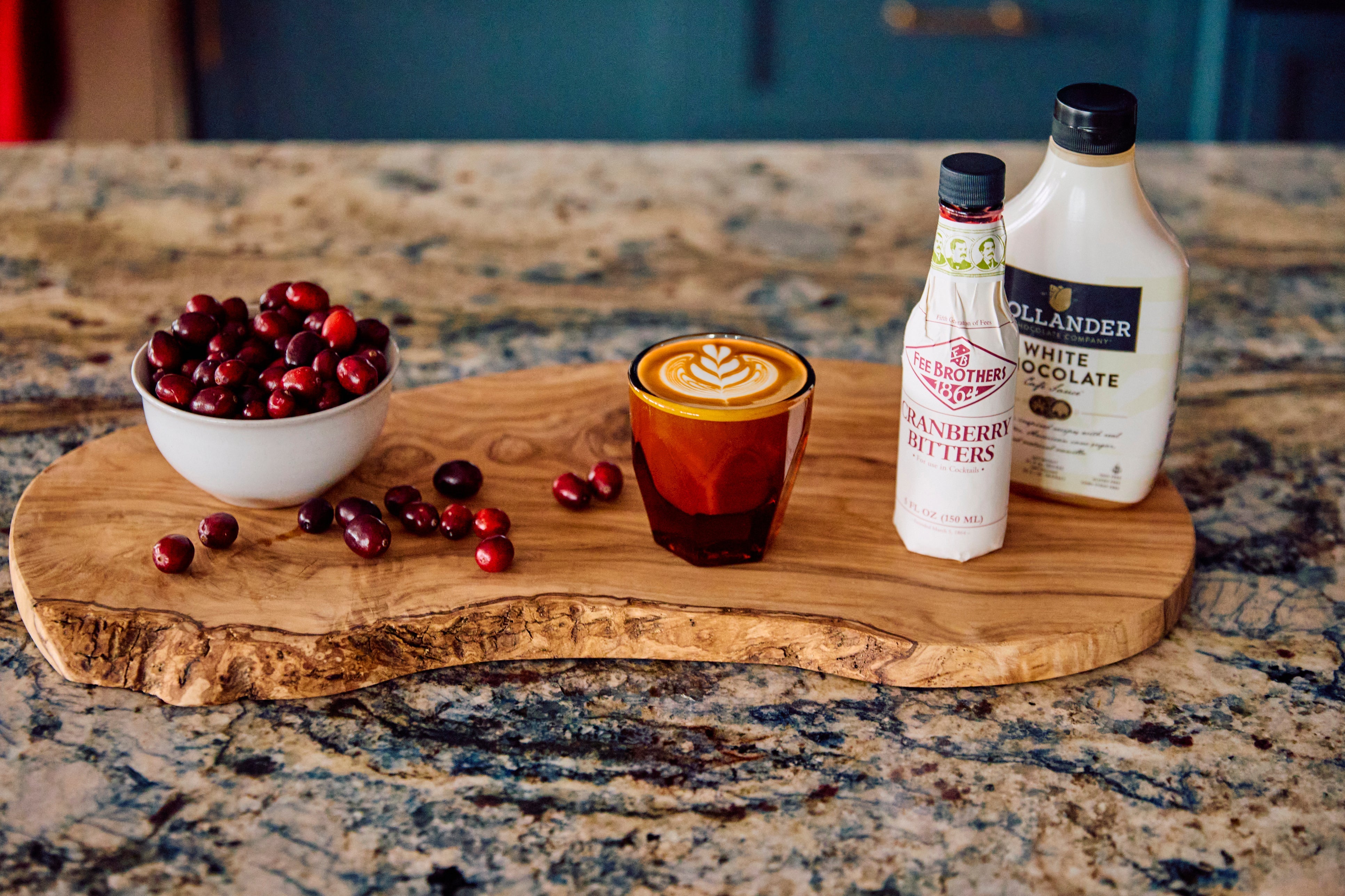 Cranberry White Chocolate Cortado