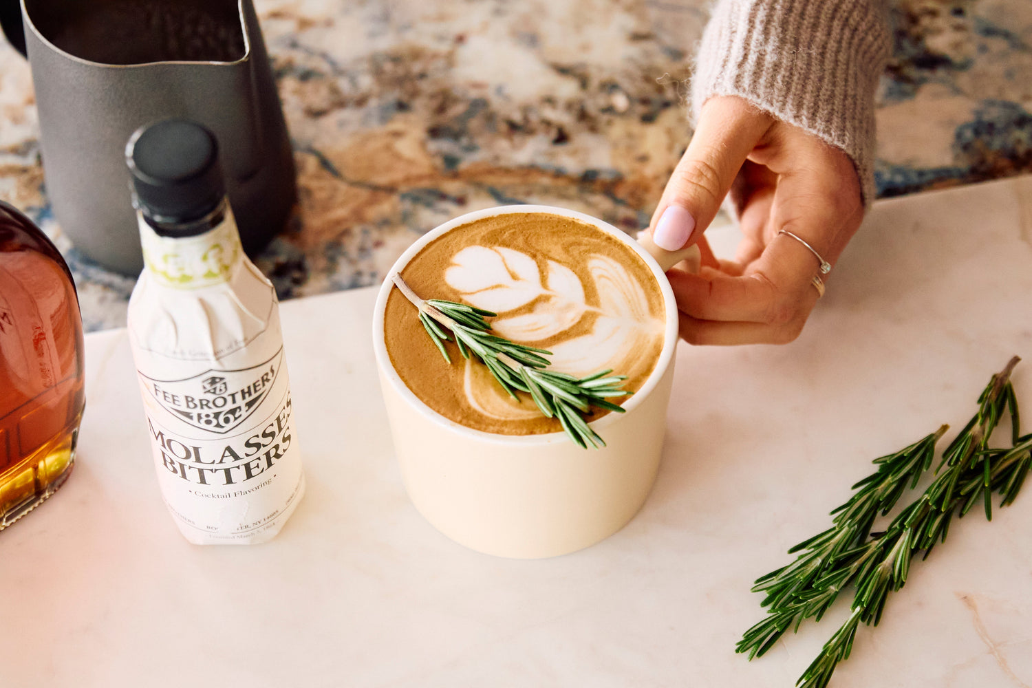 Smoked Rosemary Maple Latte