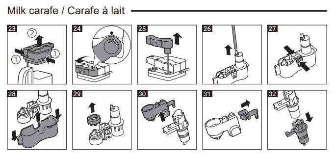Gaggia Cadorna and Velasca Prestige: Milk Carafe Care