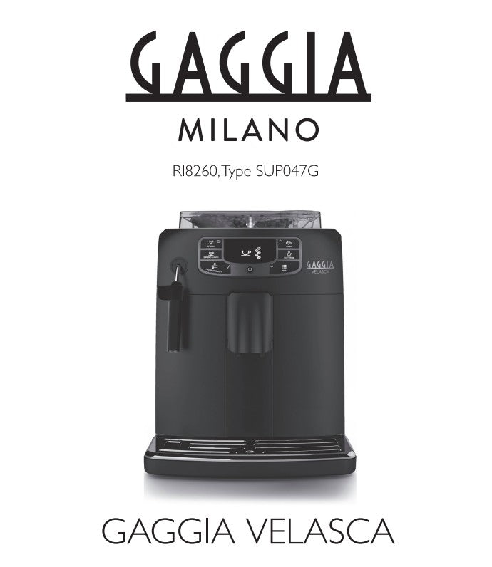 Gaggia Velasca: User Manual
