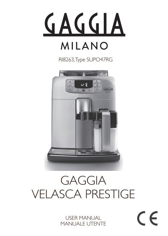 Gaggia Velasca: Prestige User Manual