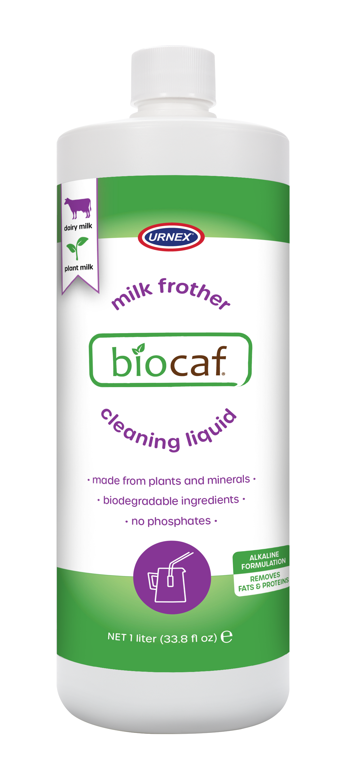 Urnex Biocaf Milk Frother Cleaning Liquid – 1 L (33.8 fl oz) - Thumbnail 5