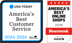 Two awards: 'America's Best Customer Service' by USA Today and 'America's Best Online Shops 2026' by Newsweek.