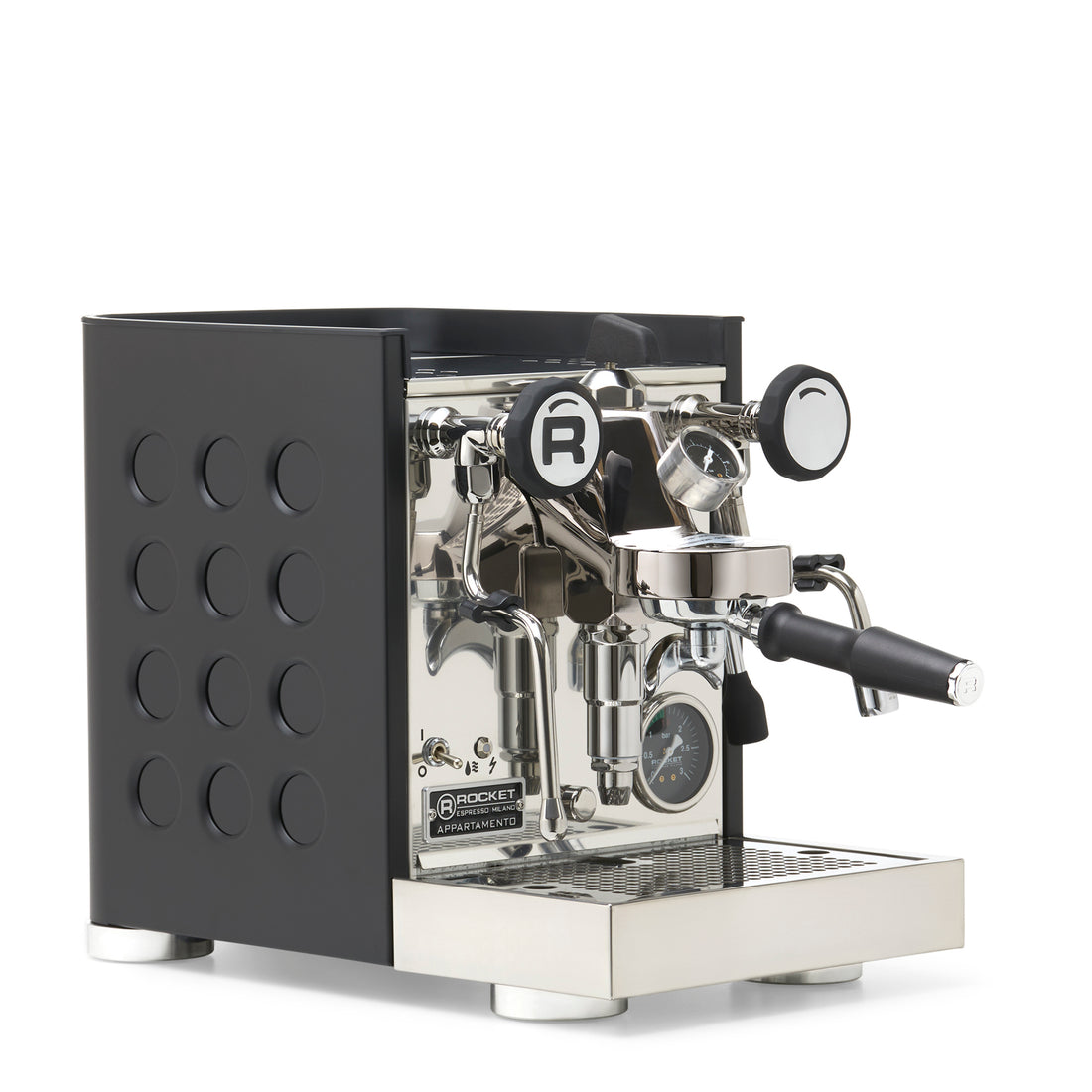 Rocket Espresso Appartamento TCA Espresso Machine - Black with Black Stripe