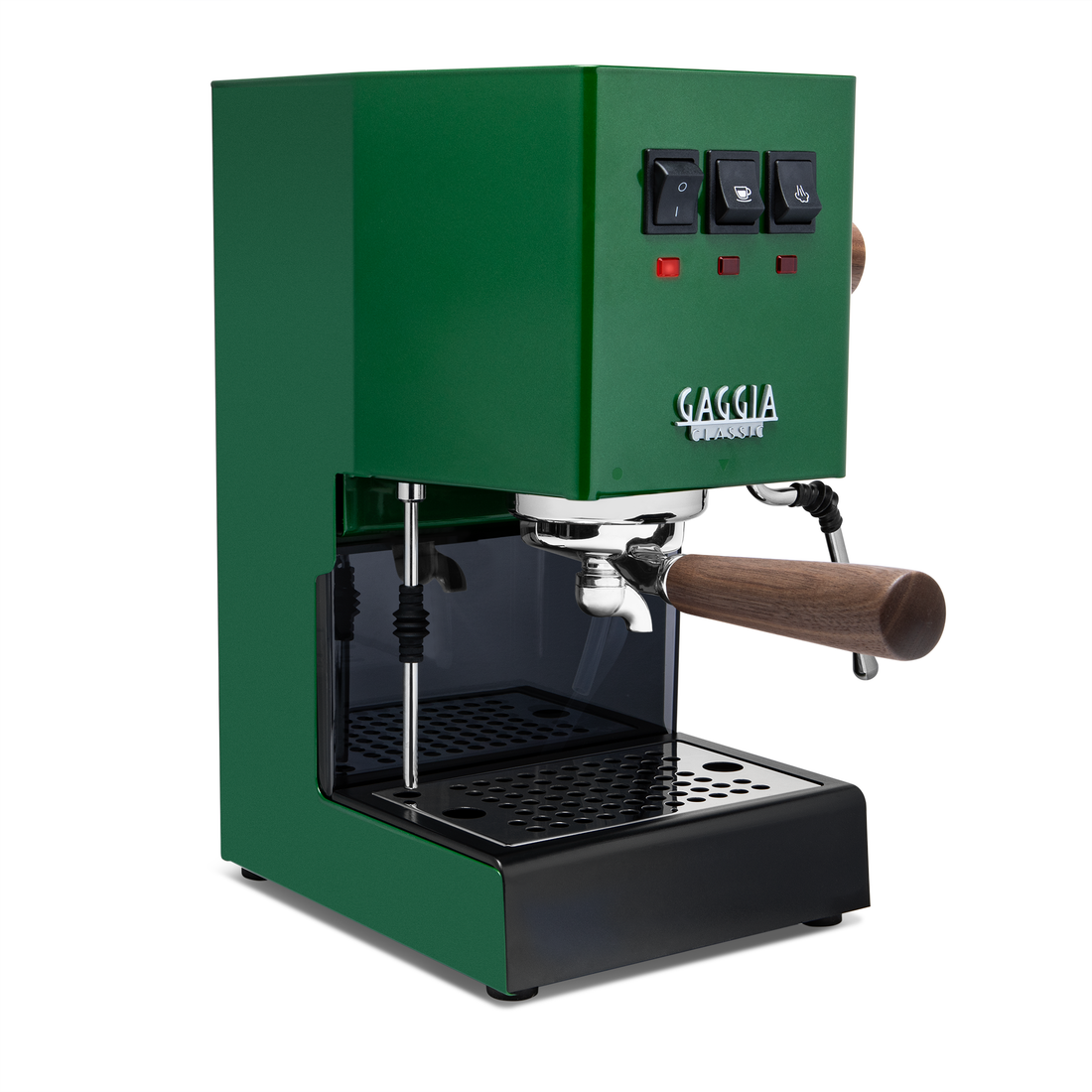 Gaggia Classic Evo Pro Espresso Machine in Jungle Green with Walnut