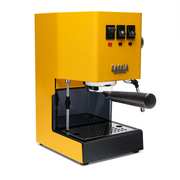 Gaggia Classic Evo Pro Espresso Machine in Sunshine Yellow with Blackened Oak