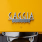 Gaggia Classic Evo Pro Espresso Machine in Sunshine Yellow with Tiger Maple