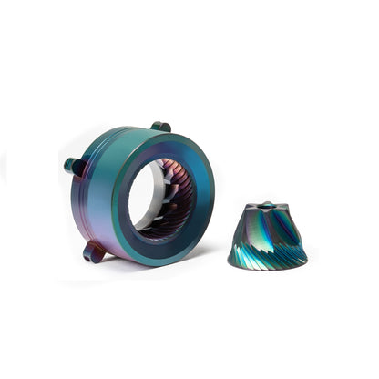 Varia VS3 Hypernova Iridescent Titanium Plated 38mm Conical Burr Set || Hypernova Iridescent Titanium Plated