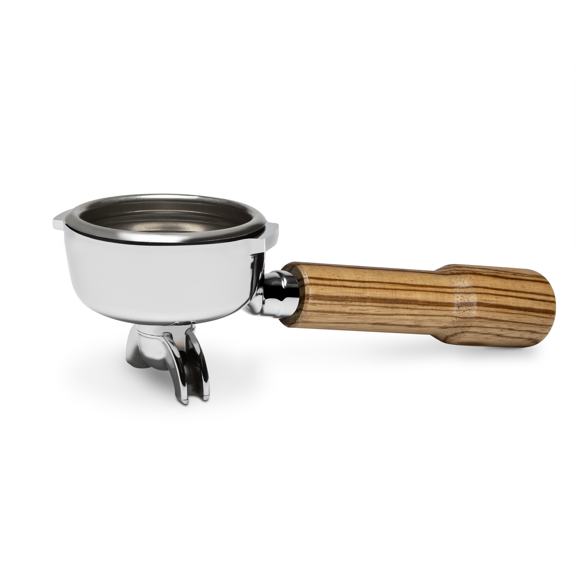 Complete Bezzera Portafilter with Zebra Wood Handle - Single Spout