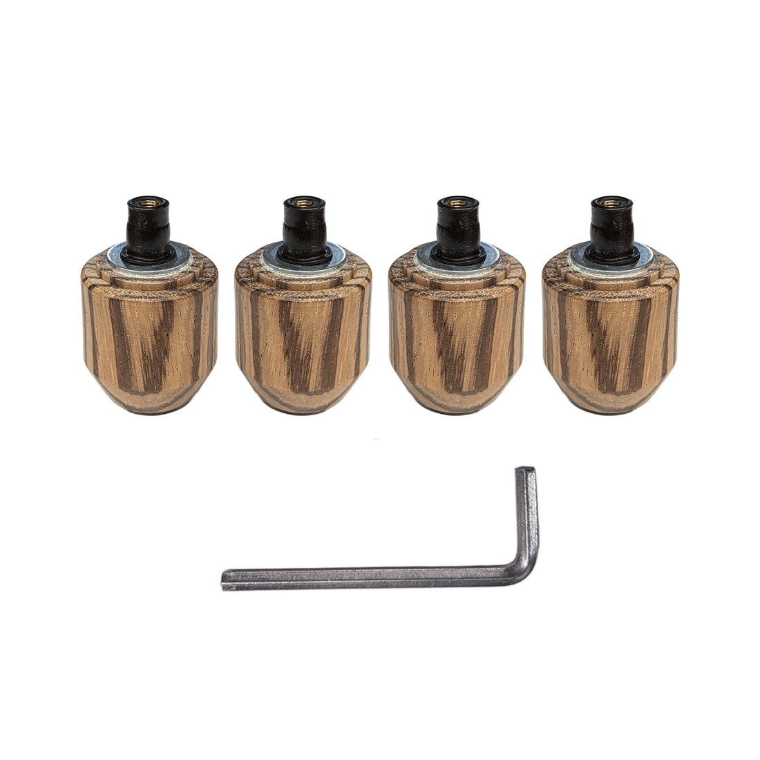 Lelit High Feet Kit Zebrano with Wrench || Zebrano