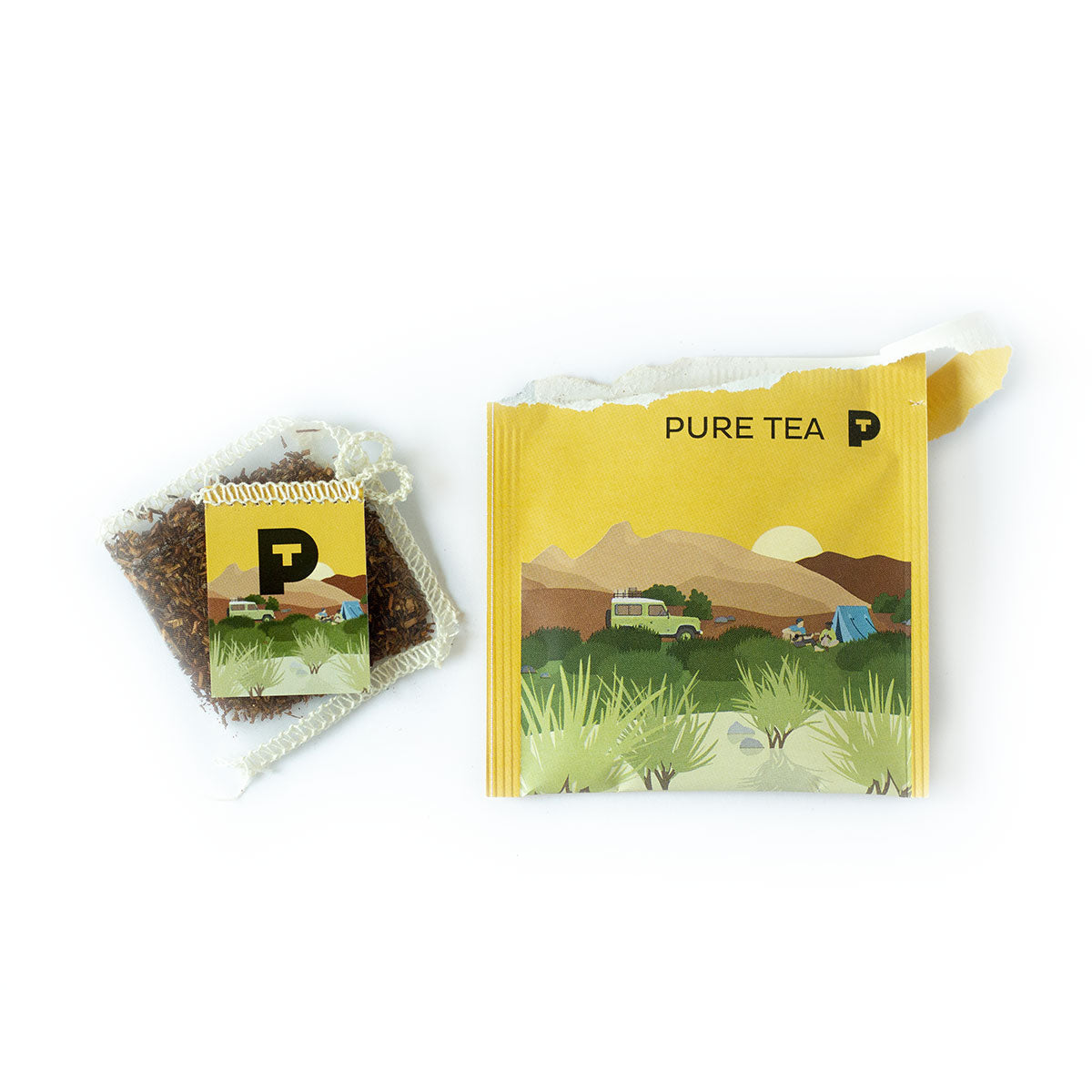 Althaus Pure Tea Bongani Rooibos Vanilla Organic Flavored Rooibos Tea Sachet and Envelope