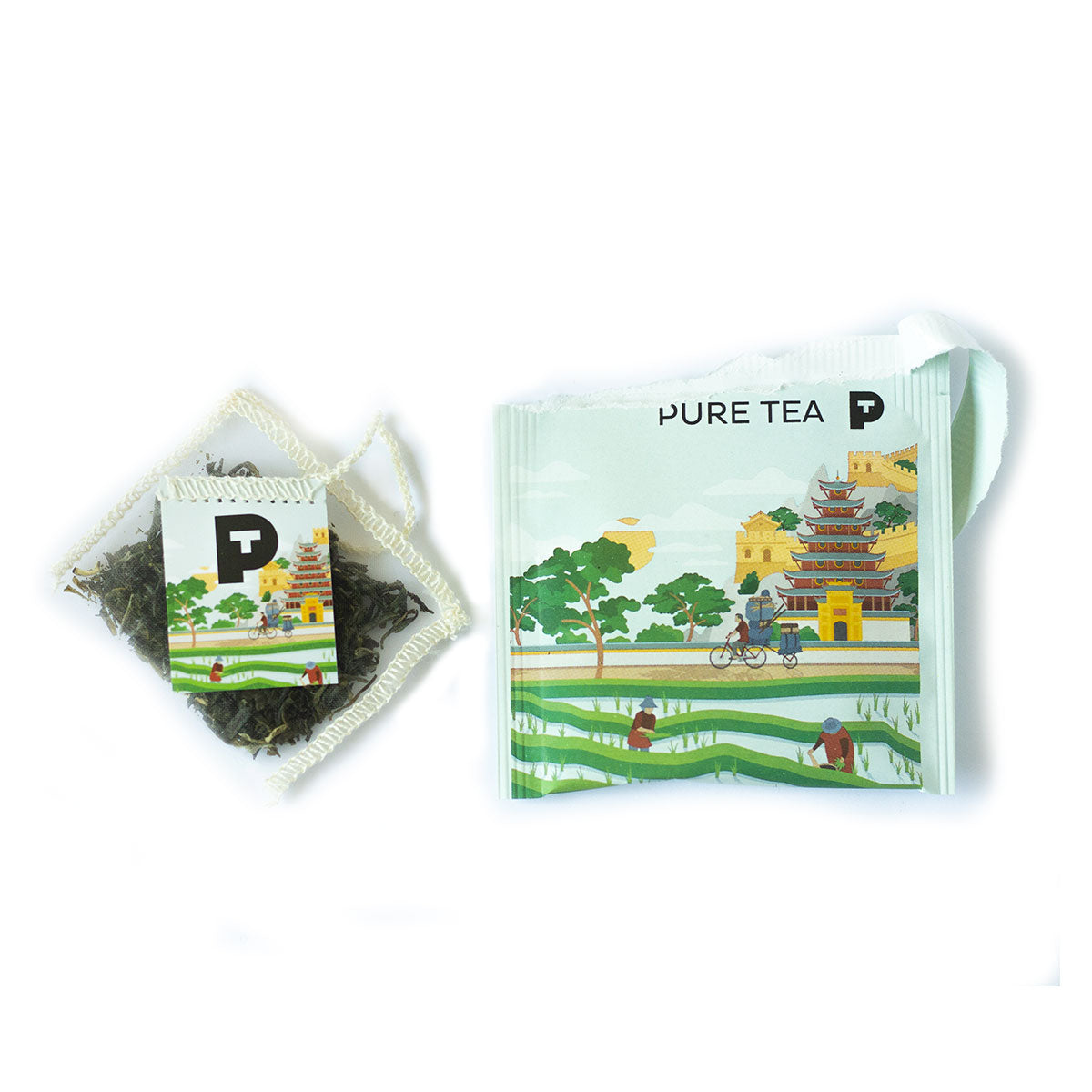 Althaus Pure Tea Yanzou Wulu China Organic Green Tea Sachet and Envelope