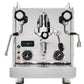 Profitec Pro 700 from the front with black gauges and hexagonal steam taps.