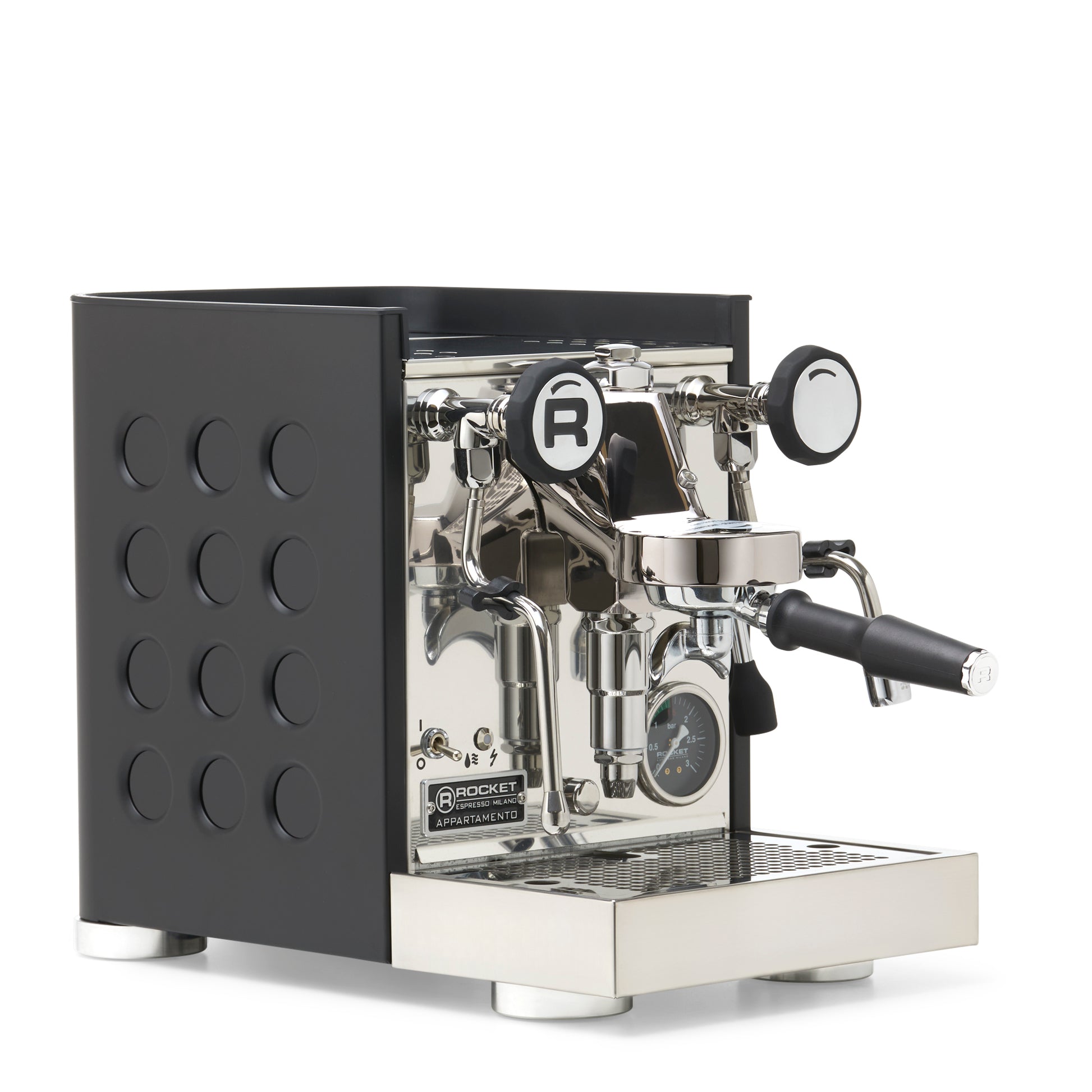 Rocket Espresso Appartamento TCA Espresso Machine - Black with Black Stripe