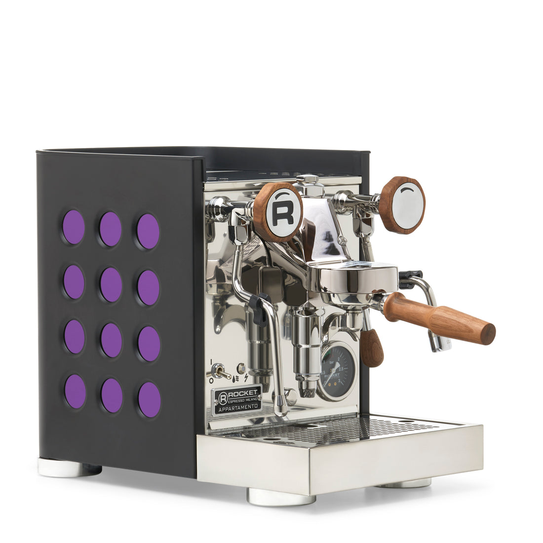 Rocket Espresso Appartamento TCA Espresso Machine - Black with Black Stripe