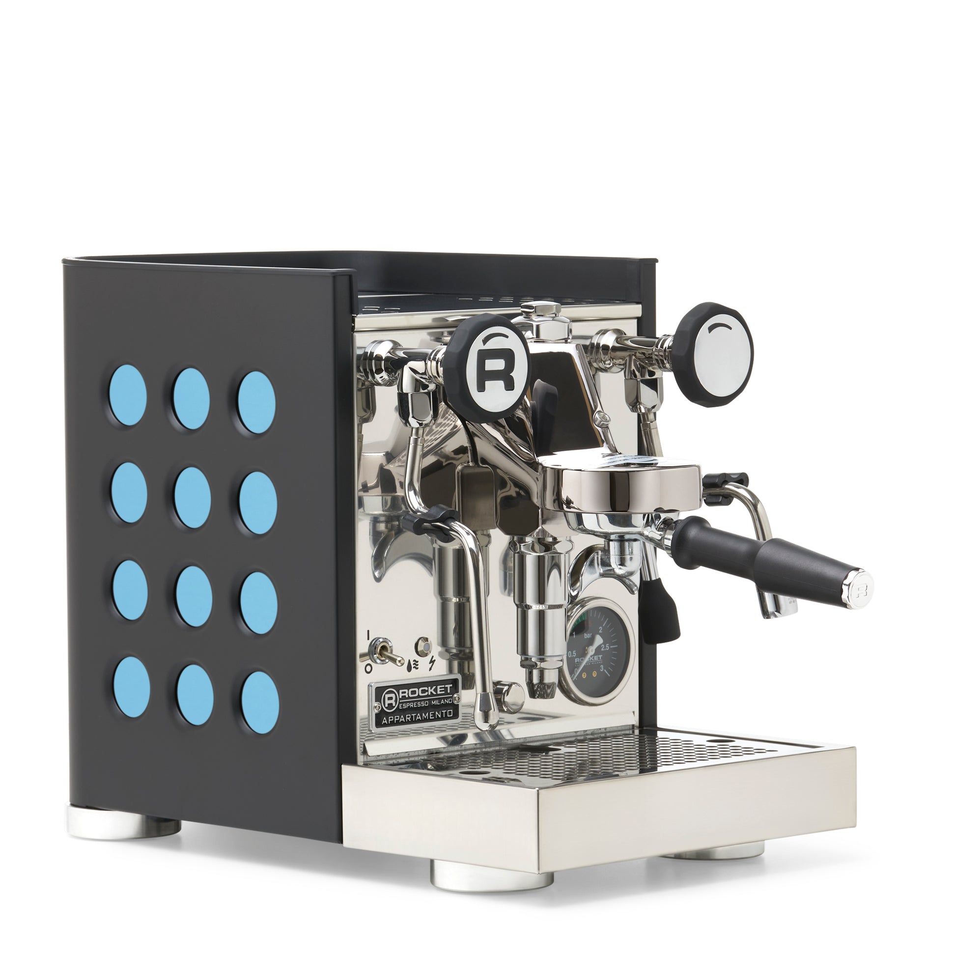 Rocket Espresso Appartamento TCA Espresso Machine - Black with Black Stripe