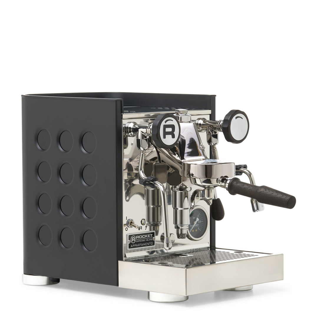 Rocket Espresso Appartamento TCA Espresso Machine - Black with Black Stripe