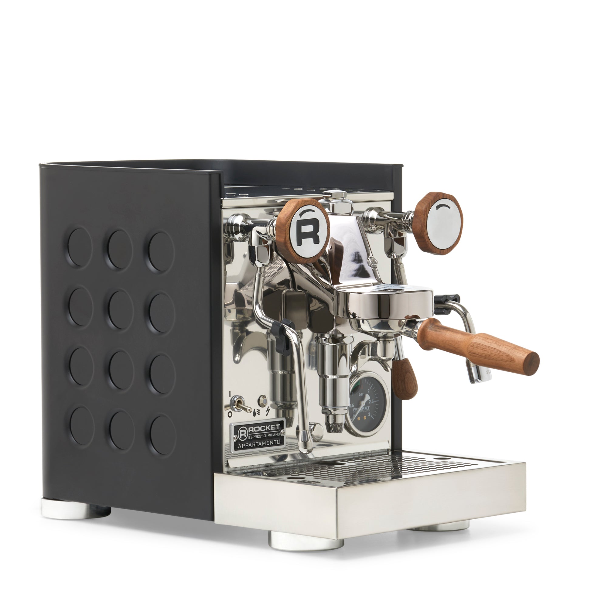 Rocket Espresso Appartamento TCA Espresso Machine - Black with Black Stripe