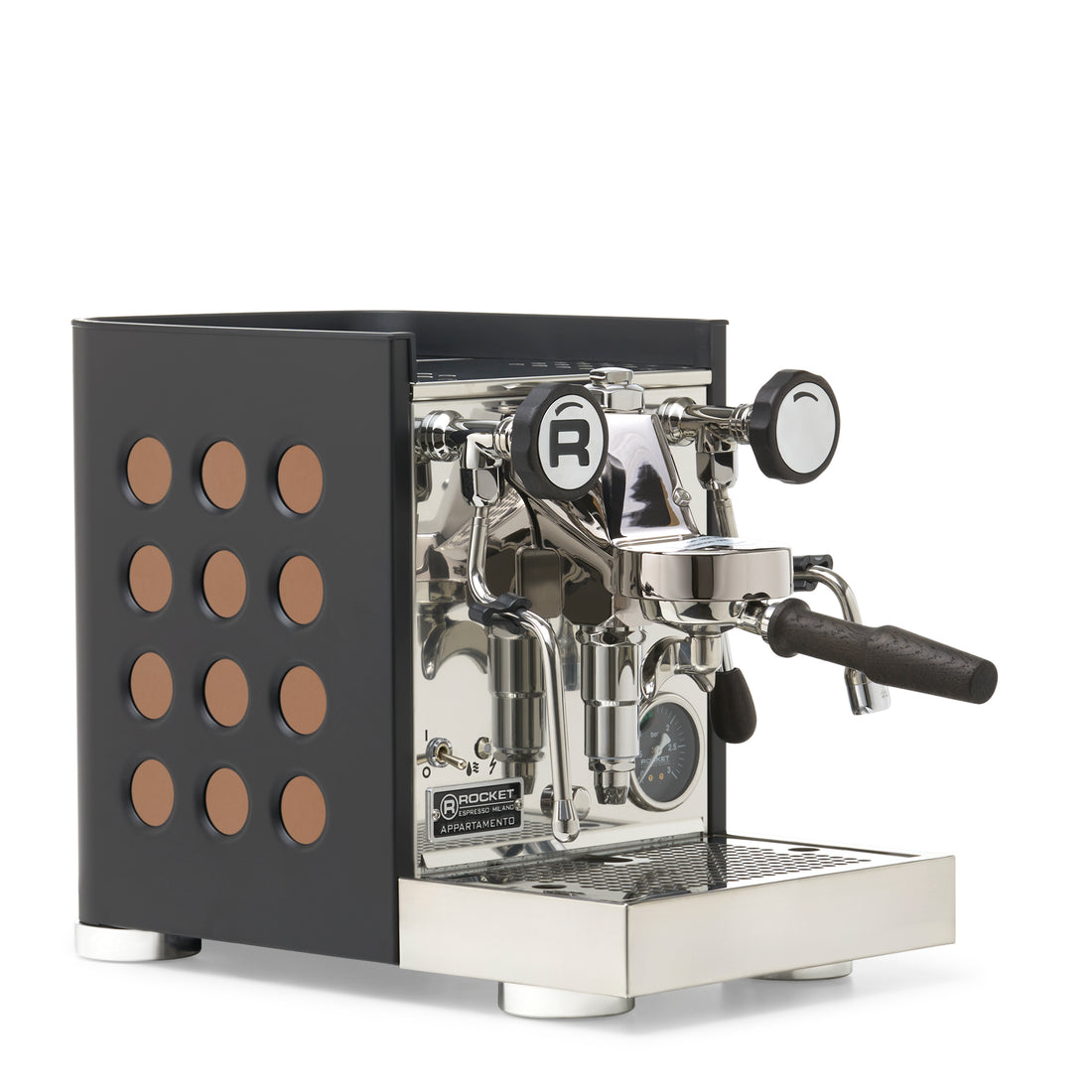 Rocket Espresso Appartamento TCA Espresso Machine - Black with Black Stripe