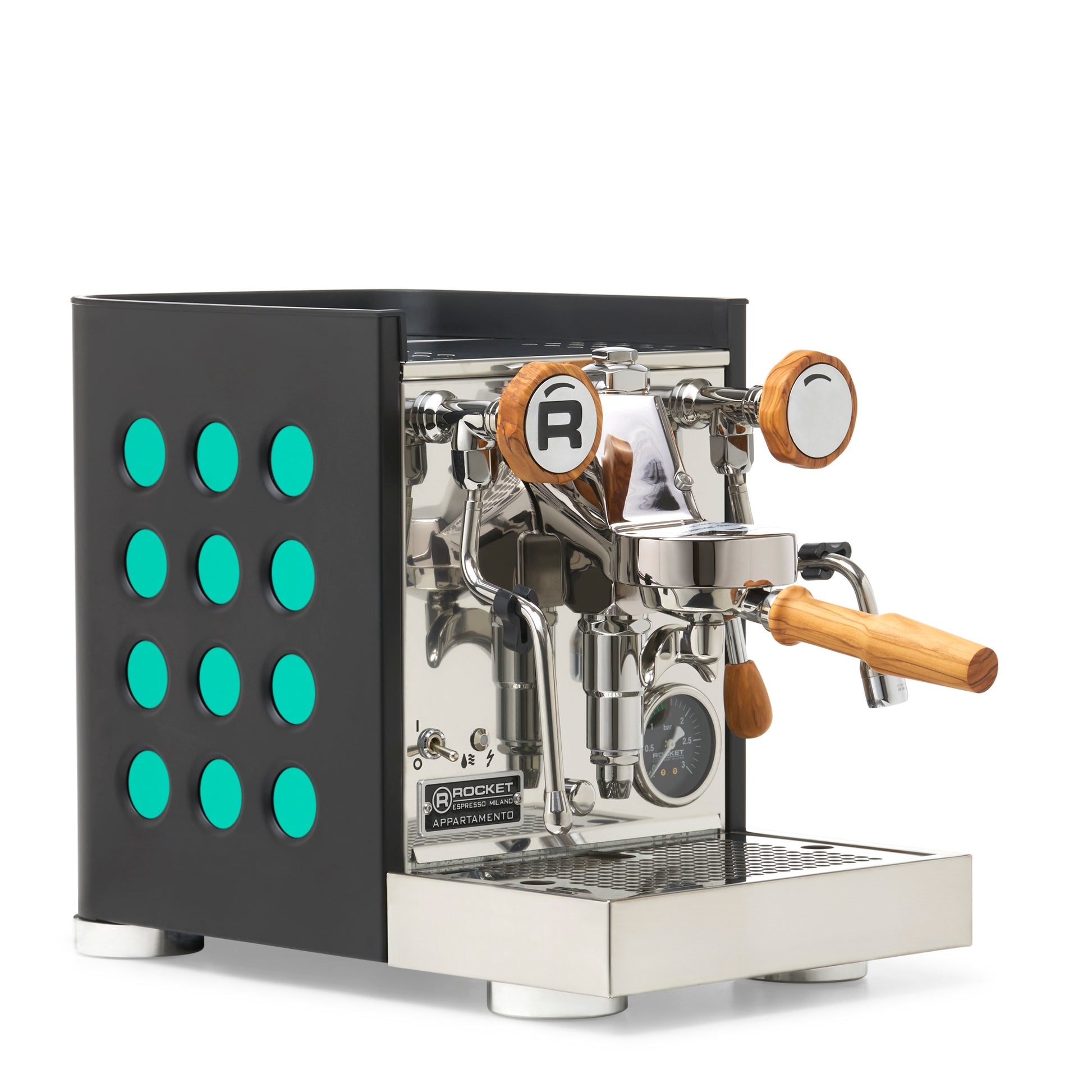 Rocket Espresso Appartamento TCA Espresso Machine - Black with Black Stripe