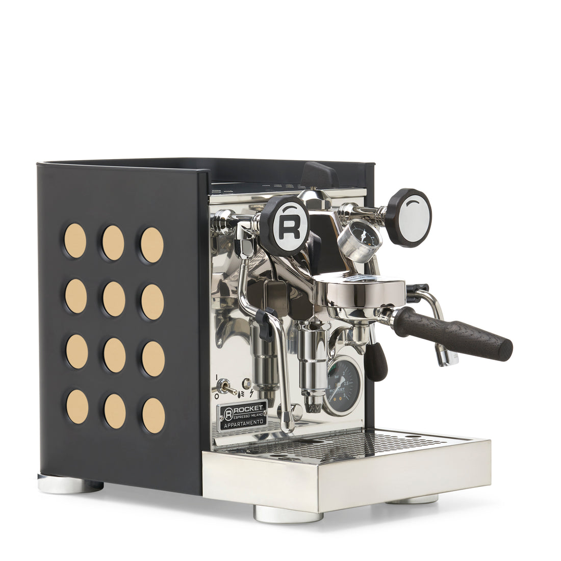 Rocket Espresso Appartamento TCA Espresso Machine - Black with Black Stripe