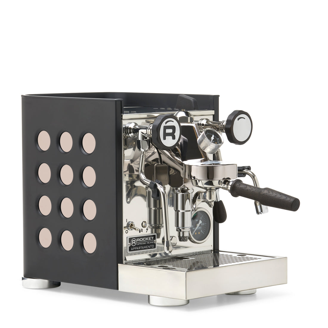 Rocket Espresso Appartamento TCA Espresso Machine - Black with Black Stripe