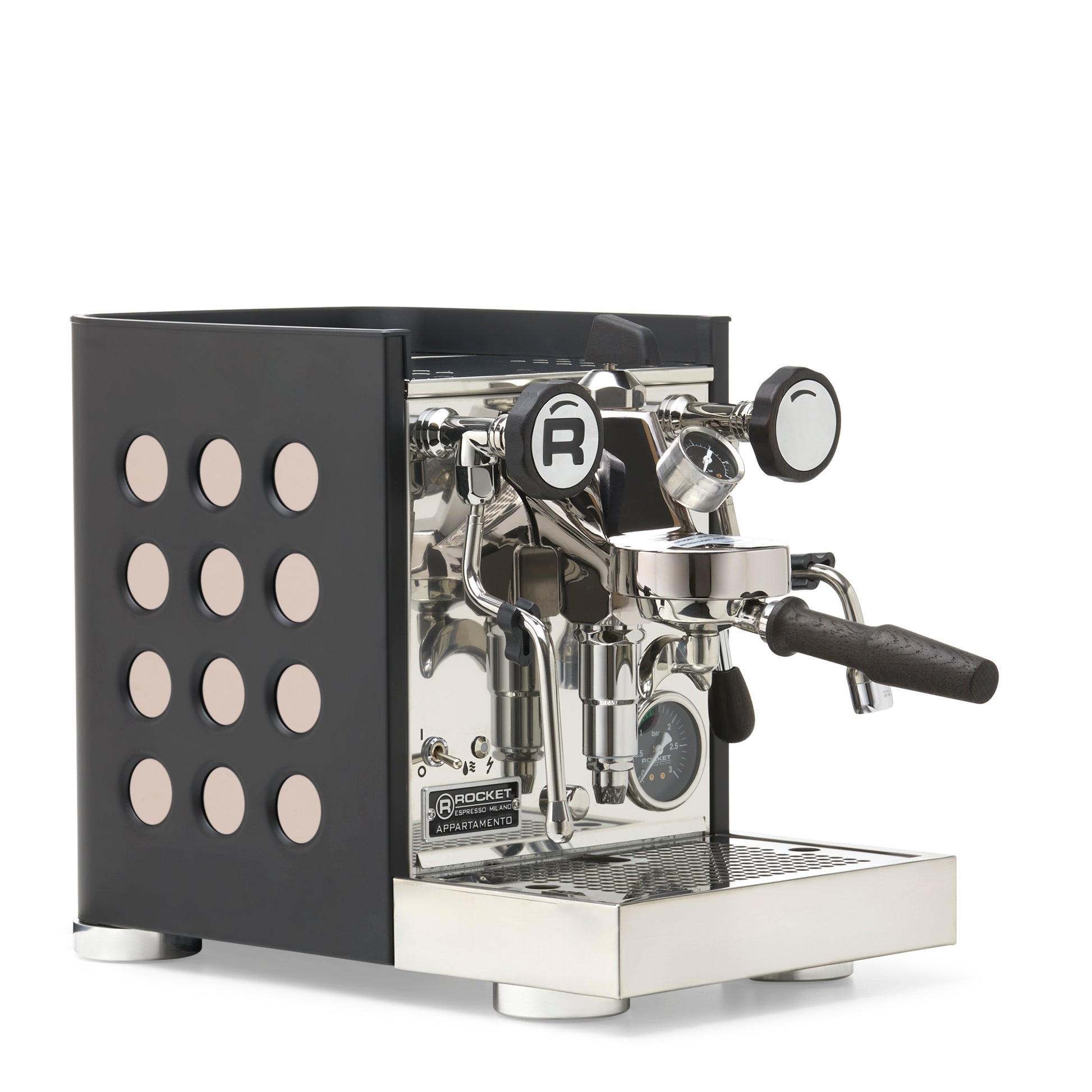 Rocket Espresso Appartamento TCA Espresso Machine - Black with Black Stripe
