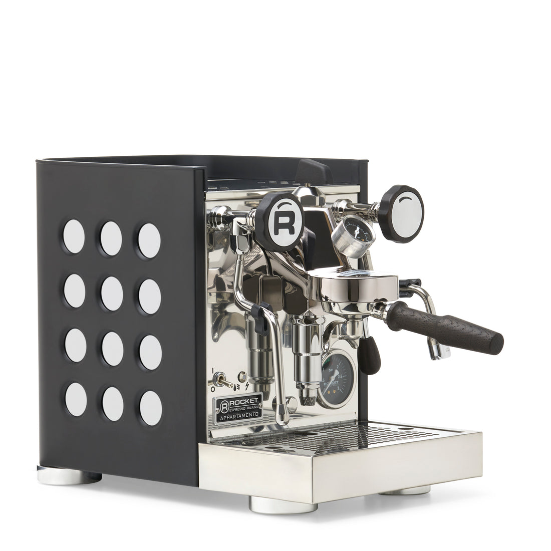 Rocket Espresso Appartamento TCA Espresso Machine - Black with Black Stripe